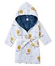 Malabar Baby Full Sleeves Cotton Muslin Hot Air Balloons & Mystical Night Printed Hooded Bath Robe - Multi Colour