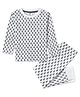 Malabar Baby Cotton Full Sleeves Abstract Printed Coordinating Night Suit - Blue