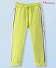 Honeyhap 100% Cotton Looper Knit Full Length Lounge Pant with Text Print & Bio Finish  - Limeade