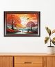 WENS MAGICAL NATURE LANDSCAPE FRAMED WALL ART PAINTING Brown