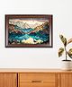 WENS ADORABLE MOUNTAIN VIEW FRAMED WALL ART PAINTING Brown