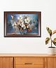 WENS ABSTRACT FLOWER FRAMED WALL ART PAINTING Brown