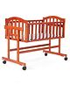 Wooden Baby Cradle With Mosquito Net - Cherry