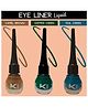 KINDED Eye Liner Liquid Combo Matte Finish Teal Green, Camel Brown & Dapper Green Pack of 3 - 5 ml Each