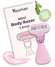 Hyuman Mini Body Shaving Razor for Woman Hair Removal | 3 Sweeden Steel Blade With Aloe Vera Lubrication Strip | Reusable