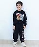 Nap Chief Pure Cotton Warner Bros Featuring Full Sleeves Tom & Jerry Printed Tee With Pajama - Black