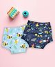 Moms Home 100% Cotton Unisex Baby Padded Underwear -Bee & Rocket -Size 0 (6-12M) - Pack of 2