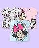Babyhug Disney Cotton Knit Half Sleeves T-Shirt with Minnie Mouse Family Graphics Pack of 3 - Multicolor