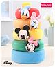 Babyhug 5 Pcs Disney Mickey And Friends Plush Stacking Ring Toy| 4 Rings and 1 Base Soft Stacking Toy| STEM Montessori Learning Toy for 1 - 3 Years Kids| Boost Motor Skills Creativity & Hand Eye Co-ordination| BIS Certified