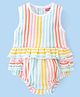 Babyhug 100% Cotton Knit Sleeveless Striped Onesie - Multicolor