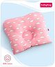 Babyhug Rectangular Head Shaping Neck Pillow Cloud Print- Pink