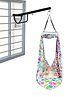 VParents Chunky Baby Swing Cradle with Spring and Metal Window Cradle Hanger (Blue)