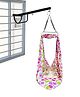 VParents Chunky Baby Swing Cradle with Spring and Metal Window Cradle Hanger (Pink)