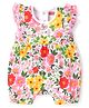 Babyhug 100% Cotton Knit Frill Sleeves Floral Printed Romper - Multicolour