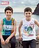 Honeyhap Marvel Cotton Knit  Sleeveless T-Shirts With Avengers Graphics Pack of 2 - Multicolour
