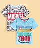 Honeyhap Marvel Cotton Knit Half Sleeves Tee With Avengers Graphics Pack Of 2 - Multicolor