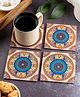 Kolorobia Sylvan Egyptian Square Glass Coaster - Multicoloured