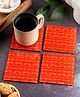Kolorobia Babur Red Square Glass Coaster - Red