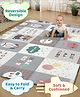 Play Nation Premium Reversible Foldable Waterproof Floor mat- 6 ft x 4 ft|Thickness 8 mm|Education Theme|Colorful|Learn and Play Mat|Soft Foam Mat|Baby Massage| Easy to Carry Bag|0-12 Years|BIS