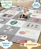 Play Nation Premium Reversible Waterproof Floor mat- 6 ft x 4 ft|Thickness 8 mm|Education Theme|Colorful|Learn and Play Mat|Soft Foam Mat|Baby Massage| Easy to Carry and fold|0-12 Years|BIS