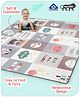 Babyhug Premium Reversible Foldable Waterproof Floor mat- 6 ft x 5 ft|Thickness 8 mm|Education Theme|Colorful|Learn and Play Mat|Soft Foam Mat|Baby Massage| Easy to Carry Bag|0-12 Years|BIS Certified