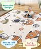 Play Nation Premium Reversible Foldable Waterproof Floor mat- 6 ft x 5 ft|Thickness 8 mm|Space Theme|Colorful|Learn and Play Mat|Soft Foam Mat|Baby Massage|Easy to Carry Bag|0-12 Years|BIS Certified