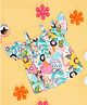 Pantaloons Baby Cotton Cold Shoulder Flutter Sleeves Floral & Butterfly Printed Top - Multi Colour