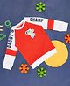 Pantaloons Baby Full Sleeves Daddys Champ Text Printed Colour Blocked Tee - Orange