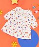 Pantaloons Baby Full Sleeves Mushroom Printed Dress - White