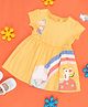 Pantaloons Baby Half Sleeves Mouse Printed Dress - Yellow