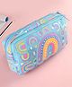 Smiggle Pocket Character Fly Hi  Pencil Pouch Rainbow Print - Blue