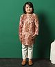 READIPRINT Full Sleeves Seamless Floral Printed Cotton Kurta With Pyjama - Multi Colour