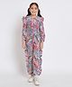 READIPRINT Crepe Full Sleeves Abstract Printed Co Ord Set  - Multi Colour