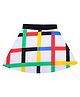 Plan B 100% Cotton Abstract Checked Skirt With Inbuilt Shorties - White
