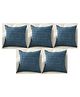 MOMISY Corduroy Cushion Throw Pillow Covers  (Blue, 5)