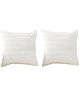 MOMISY Corduroy Cushion Throw Pillow Covers (White, 2)