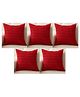 MOMISY Corduroy Cushion Throw Pillow Covers  (Red, 5)