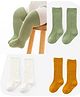 MOMISY 3 Pairs of Baby Spring Winter And Autumn Combed Cotton Long Tube Knee-High Socks Suitable Age of 2 to 4 Years
