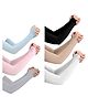 MOMISY 6 Pairs Arm Sleeves girls & boys Sunlight Protection Protection from Dust, Pollution, Sunburn, UV Protection - Suitable for, Sports - Hand Summer Gloves - Combo Pack of 6