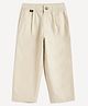 Campana Solid Trousers - Beige