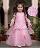 Babyhug Woven Half Sleeves Sequinned  Embroidered Choli & Lahenga Set With Dupatta - Pink