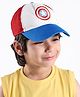 Babyhug Marvel Cotton Summer Cap With Captain Amercia Graphics - Multicolour