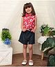 Beebay Sleeveless Floral Printed Jumpsuit - Red