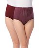 Bella Mama Cotton Elastane High Coverage Panties Pack of 2 (Color & Print May Vary)