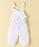 Kookie Kids Sleeveless Solid Color Jumpsuit - White