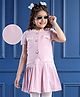 Mark & Mia Half Sleeves Party Top & Skirt with Bow Applique - Purple