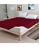 ADBENI HOME Rich Micro Piece Fabric Quilted Mattress Protector -Maroon