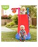 Baybee 2 IN 1 Garden Slider for Kids | Plastic Baby Slide with Baby Basket Ball Hoop Toy for Home/Indoor/Outdoor Play Toys for Boys Girls | Slide for Kids Children