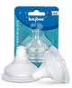 Baybee Wide Neck Silicone Feeding Nipples Natural Flow Feeding Teat Nipple BPA Free & Anti Colic Feeding Bottle Nipple - Pack of 2