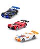 BAYBEE Push and Go Street Racing Cars for Kids, Pull Back Toy Vehicles Playset for Toddlers Babies, Kids Friction Pull Back Race Cars (Pack of 3)